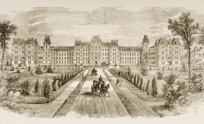 Vassar College, Poughkeepsie, État de New York, vers 1870, de 
